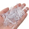 HAHIYO 1.5inch/38mm 200Pcs Clear Plastic U Shape Alligator Clip, Clothespin