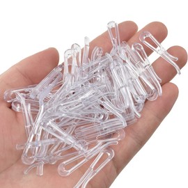 HAHIYO 1.5inch/38mm 200Pcs Clear Plastic U Shape Alligator Clip, Clothespin Fabric Clip Garment Shirt Folding Clip Toothless for Sewing Room Folding Sock Tie Pant Securing Fabric to Comic Book Board