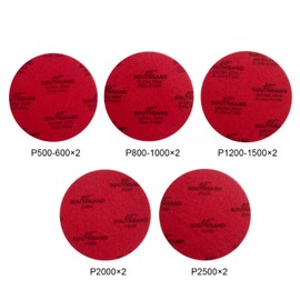 Lxmxgk 10 Pieces Bowling Sanding Pads Grit 500-600, 800-1000, 1200-1500, 2000, 2500, Round Bowling Ball Spinner Bowling Ball Sanding Sand Pads Resurfacing Polishing Cleaning Kit, Bowling Accessories