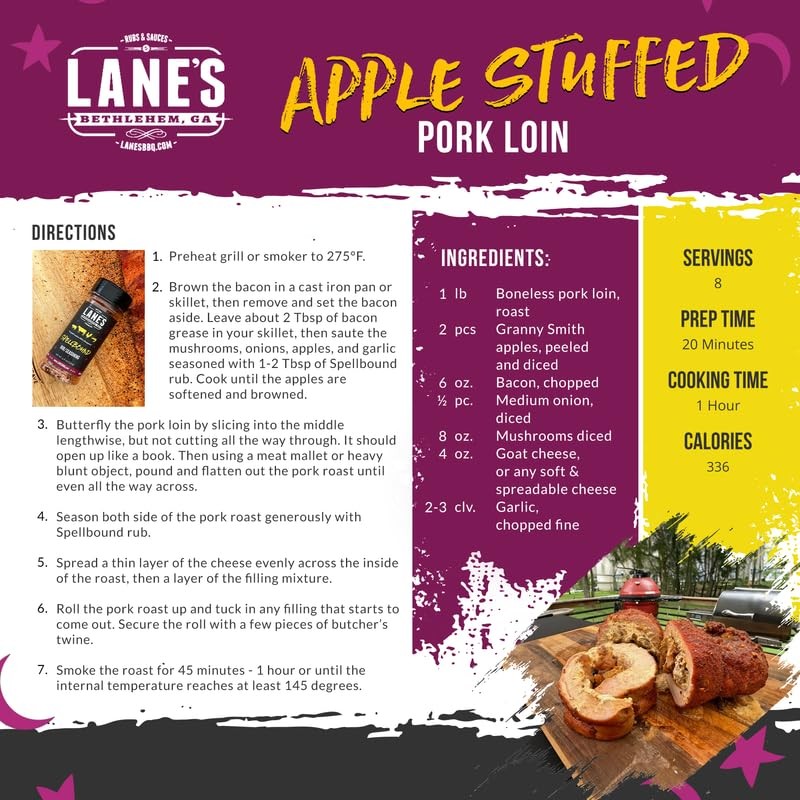 Lane's Spellbound Pork Rub Seasoning, All-Natural BBQ Seasoning Rib Rub,