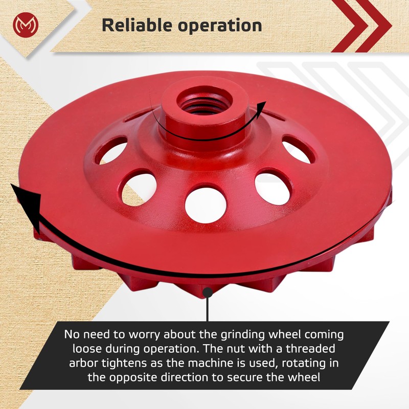 MonoPro Diamond Grinding Wheel 4 1/2 inch for Angle Grinder,