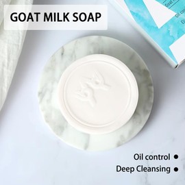 DuoZeng 3PCS Goat Milk Soap Bars,Gentle Body Soap,Deep Cleansing Solid Bars for Hand,Face and Body,Long Lasting Moisturizing Nourishing Goats Milk Wash Bar Soaps for Men and Women