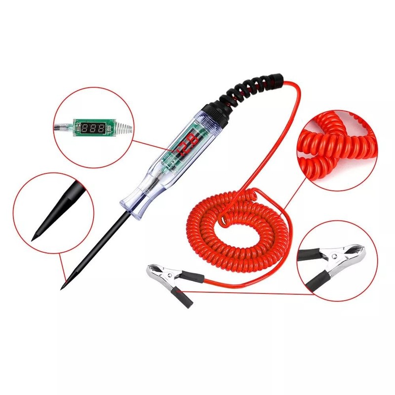 Circuit Tester, 3-70v Dc Voltage Tester with Digital Test Light