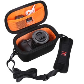 Mchoi Hard EVA Travel Case for Sony Alpha a6000/a6400/a6600/a6100/a5100 Mirrorless Digital Camera, Case Only, New Version, Orange