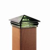 Woodway Glass Pyramid Post Cap, fits 3.5" Post, Forest Green,