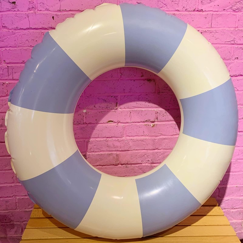 Medium Swim Ring for Kids Adults, 25 Inch Classic Striped