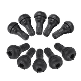 Pack of 10 Car Motorcycle Universal TR412 Locking Tyre Valve Stem, Rubber Locking Tyre Valve Stem