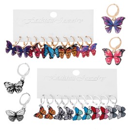 ElevateTech Butterfly Stitch Markers 20Pcs Crochet Stitch Markers for Crocheting Cute Butterfly Enamel Alloy Charms Removable Locking Stitch Markers for Knitting Weaving Sewing Jewelry Accessories DI