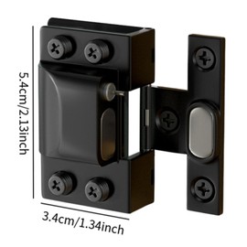 LOVIVER Frameless Pivot Glass Door Hydraulic Hinge Replacement for Cupboard Showcase Accessories Heavy Duty Hardware Stainless Steel, Black