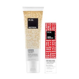 IGK Bálsamo hidratante para el cabello Mistress + encrespamiento de buen comportamiento y varita domadora Flyaway - Suave, hidrata y controla el encre