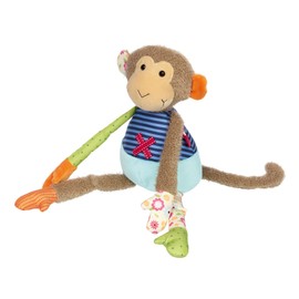 SIGIKID 42836 Soft Toy Monkey Patchwork Sweety Cuddly Toy for Playing and Cuddling Soft Material Mix for Babies and Children, Boys and Girls from 0 Months to 8 Years Multicoloured / Monkey 41 cm