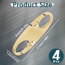4 Zipper Fasteners for Backpacks, Anti-Theft, Removable Zipper Clips, Small Zipper Clips, Carabiner for Separating for Travel, Camping and Outdoor (Gold)