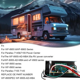 WF-8955-AD-MBA Main Board Assembly 55 Amp, WF-8955AN RV Power Converter, 13.6V Three Stages Smart Charge, Compatible with WF-8955PEC WF-8955-MBA