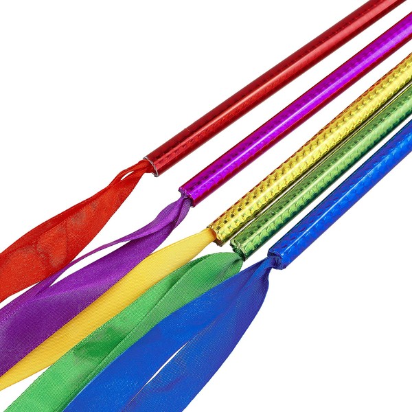 UNGFEI 15 PCS 1 m Gymnastics Ribbon, Colorful Gymnastics Ribbons,