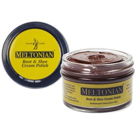 Meltonian Cream Shoe Polish - Boot Polish, Leather Shoe Polish Oil Based with Beeswax - Restores & Protects, 60+ Colors, Fashion Brown
