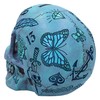 Nemesis Now Aqua Blue Traditional, Tribal Tattoo Fund Skull, Polyresin,