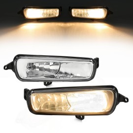 HECASA Fog Light Compatible with 2020-2023 Ford Transit Bumper Driving Fog Lamps W/Wiring Left & Right Side Clear Lens Plastic Material Replacement for FO2592236 FO2593236