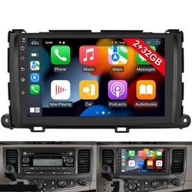Hiolpen Radio Stereo Bluetooth Car Stereo 9" Android 12 Car Stereo Radio GPS Navi Carplay 32GB Compatible for Toyota Sienna 2011 2012 2013 2014