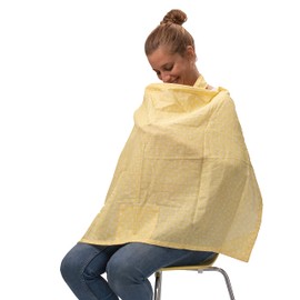 Urban Kanga Nursing Cover for Travelling Muslin Cotton Nursing Apron Breastfeeding Protection Oeko-Tex (Sunshine Birds)