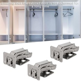 Bisagras de Gabinete Cierre Suave 165-180 Grados, Bisagras con Amortiguador para Puertas de Armario, Cocina, Closet, Oficina, Kit de 8 Piezas, Fácil Instalación