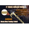 AODESTINY 2PCS 8" Heavy Duty J Hooks for Towing, Yellow