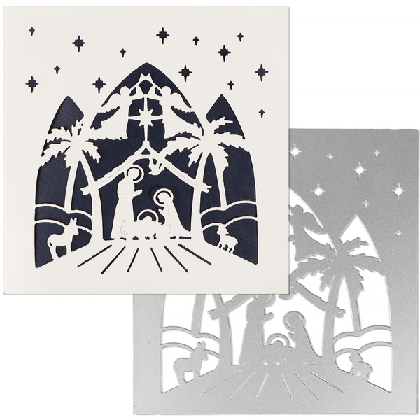 Nativity Scene Cutting Dies Embossing Machine Die Cuts Template Stencil