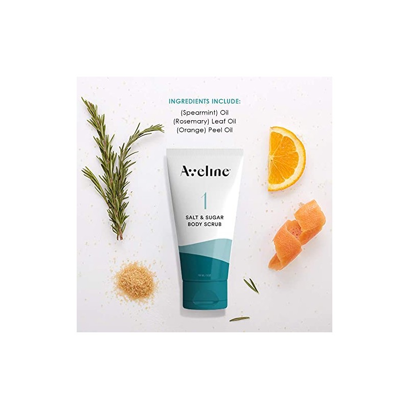 Aveline Exfoliante Exfoliante Corporal para Mujer con Sal y azúcar,