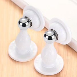 Magnetic Door Stoppes Door Wall Protector Silicone Door Stop Magnet Not Require Drilling for Bottom of Door Holder Door Keep Door Open Door Magnetic Catch Double Sided Tape 2Pack