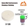 Merryland Flet Polishing Wheel for Dremel 125pcs, Polishing Pad Buffing