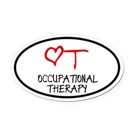 CafePress Occuoval Car Magnetional Therapy Heart Oval Car Ma Oval Car Magnet, Euro Oval Bumper Magnet