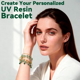 LET'S RESIN UV Resin with Light,Upgraded 200g Crystal Clear&Low Odor,UV Light,Silicone Mat,Ultraviolet Epoxy Resin Hard, Starter Kit for Jewelry,Craft Decor, Keychain Making