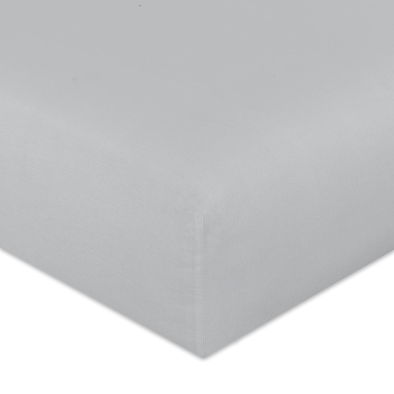 Silver Grey Double fitted sheet Non-iron, Soft, Plain 200TC polycotton