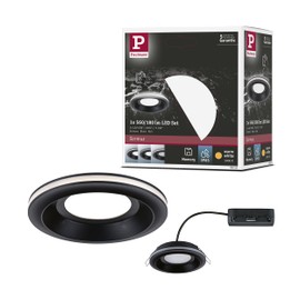 Paulmann Sormus 92251 LED Recessed Light IP65 Round 100 mm 4.8/1.5 W 560 lm / 180 lm 230 V 3000 K Black