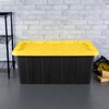 Sterilite 4-Pack Industrial Tote, Plastic Storage Container Bins with Lids,