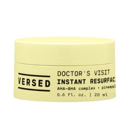Versed Doctor's Visit Skin Resurfacing Face Mask - Glycolic Acid + Lactic Acid Face Exfoliant for Uneven Skin Tone & Texture - AHA BHA Enzyme Mask to Refresh & Smooth Skin (0.6 fl oz / 20 mL)