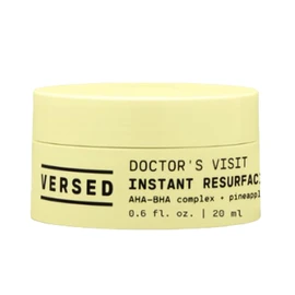 Versed Doctor's Visit Skin Resurfacing Face Mask - Glycolic Acid + Lactic Acid Face Exfoliant for Uneven Skin Tone & Texture - AHA BHA Enzyme Mask to Refresh & Smooth Skin (0.6 fl oz / 20 mL)