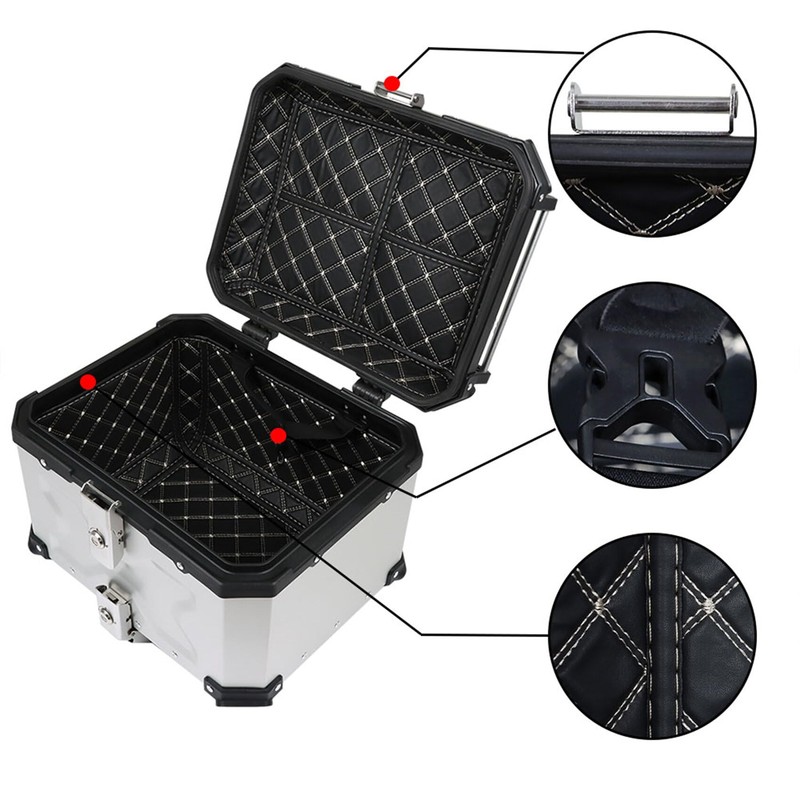 labwork 45L Motorcycle Top Case Tail Box with Mounting Plate