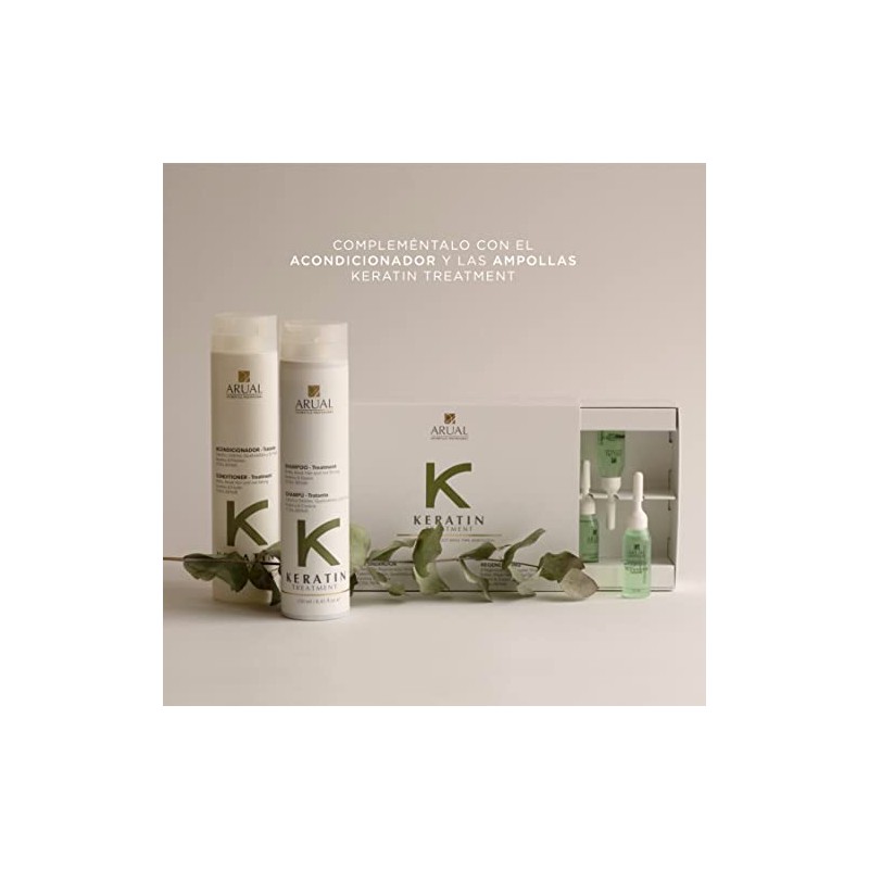 ARUAL - COSMETICA PROFESIONAL Arual keratine shampoo para cabellos debilidatos