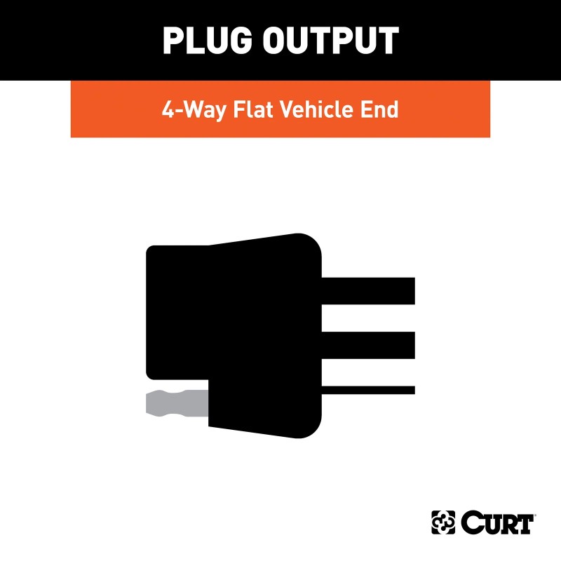 Curt For 04-12 Chevy Colorado 4 Pin Trailer Wiring Plug