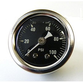 Mid-USA 100 PSI Oil Pressure Gauge 1/8" NPT Fitting Motorcycle (88004)