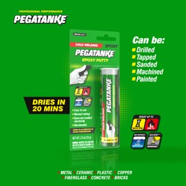 Pegatanke Epoxy Putty, 1.23 oz, Cold Welding Repair, Waterproof, Fast-Drying, Heat Resistant