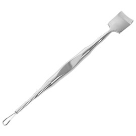 PACKOVE Stainless Steel Blackhead Tool Dual-Ended Facial Pimple Cleaner Spade for Nose Chin Forehead Portable Blackhead Scraper Extraction Tool for Deep Pore Cleaning