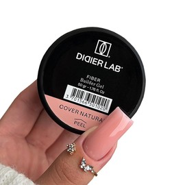 Didier Lab Fiber Builder Gel Cover Natural – Self-Leveling HEMA-Free Builder Gel for Nails - Ultra-Strong LED UV Fiberglass Nail Builder Gel for Nail Repair Refills and Nail Extensions - 50g