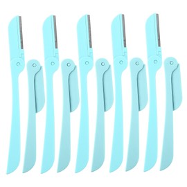 Healeved 10pcs Foldable Eyebrow for Women Ergonomic Design for Pain Hair Removal for Upper Lip Chin and Cheeks