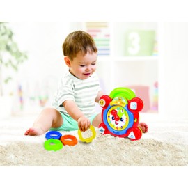 winfun Time For Fun Learning Clock | A Fun Interactive Way To Learn To Read The Time | Movable Hands And Sound Effects | Suitable For Boys And Girls Aged 3 Months And Up, Multicolor, 000675