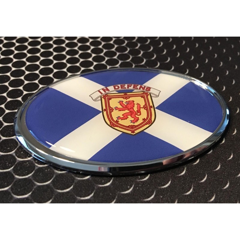 Scotland Lion Emblem Proud Car Oval Domed Sticker 3D 3.25"x