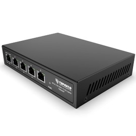 2.5GB Switch (5 Port) PoE++ for Ethernet Network - 1x90W (802.3bt) 4x30W (802.3at) Ports - High Speed 10M/100M/1G/2.5G Gigabit (802.3bz) - Unmanaged LAN Splitter with UPLINK Port - Tupavco TP1941