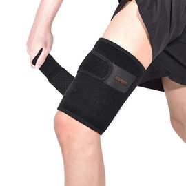 Luwint Youth Small Adult Thigh Hamstring Brace, Adjustable Compression Upper Leg Sleeve Support