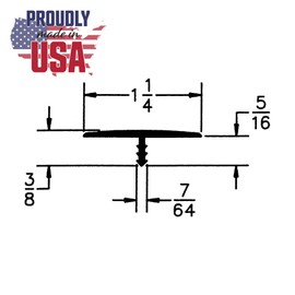 Outwater Plastic T-molding 1-1/4 Inch Natural Oak Woodgrain Flexible Polyethylene Center Barb Tee Moulding 25 Foot Coil
