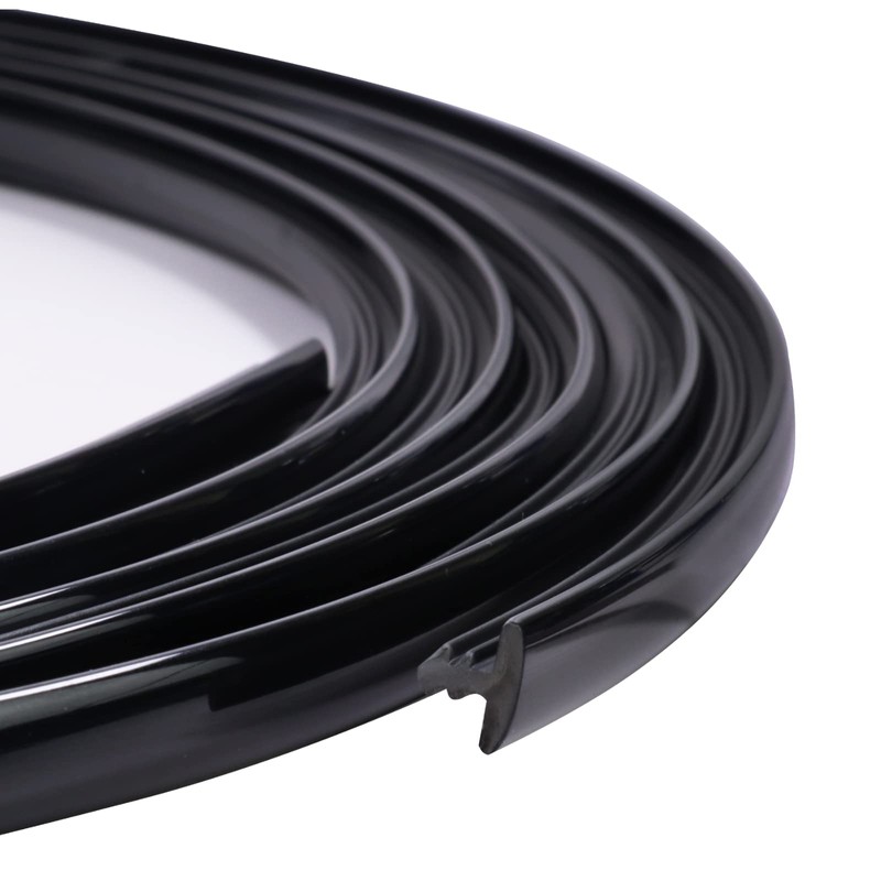 SBWLKJ 26FT T-Molding Black Trim Moulding 5/16"(8mm) Flexible Polyethylene Center